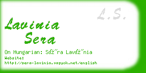 lavinia sera business card